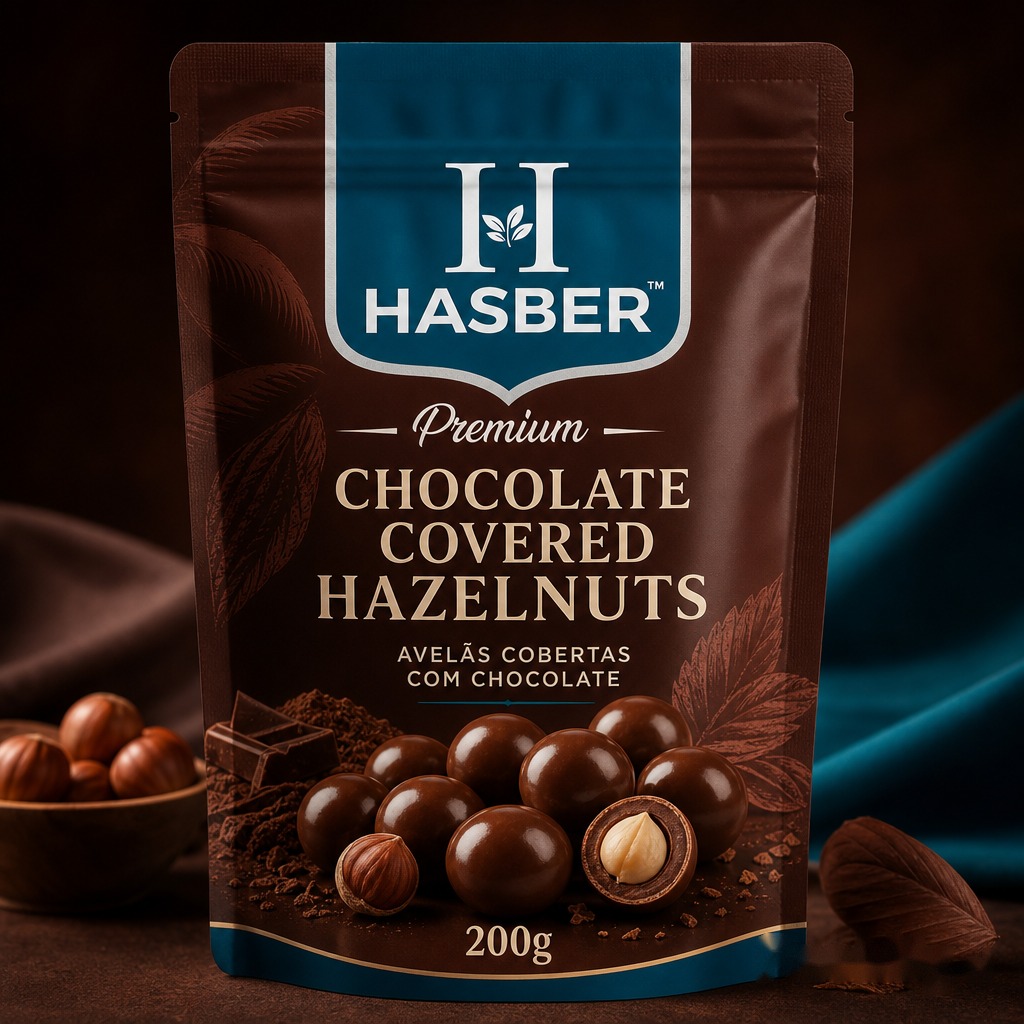 Avelãs Cobertas com Chocolate Hasber 200g