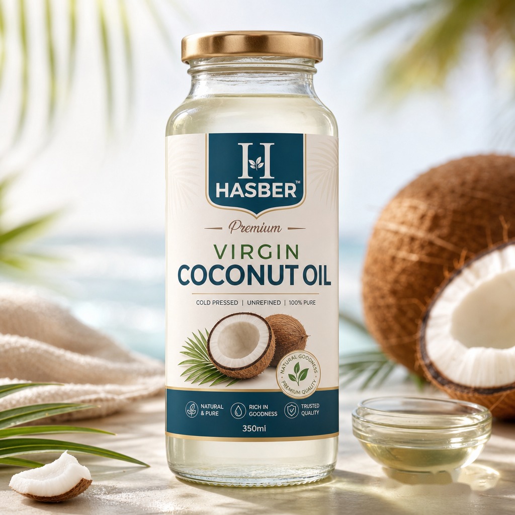 Óleo de Coco Virgem Hasber 350ml
